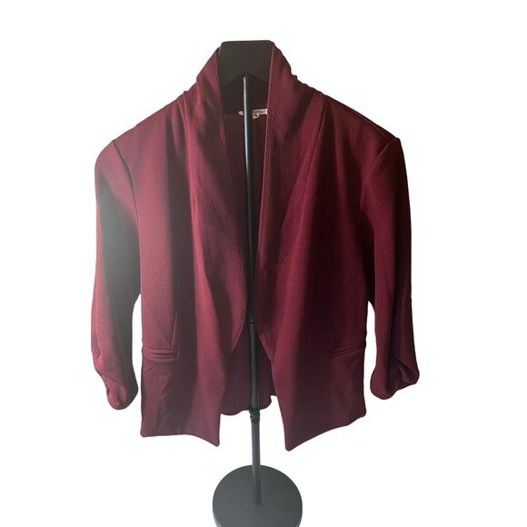 Maurices Burgundy Open-Front Blazer, Size M - Picture 1 of 2